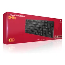 Teclado Usb Multimidia Kb-m11bk Preto C3 Tech Foto mini 4
