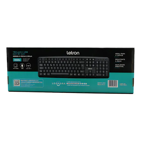 Teclado Usb Preto 1801 R8 Padrão Abnt2 Teclado Office Foto 1