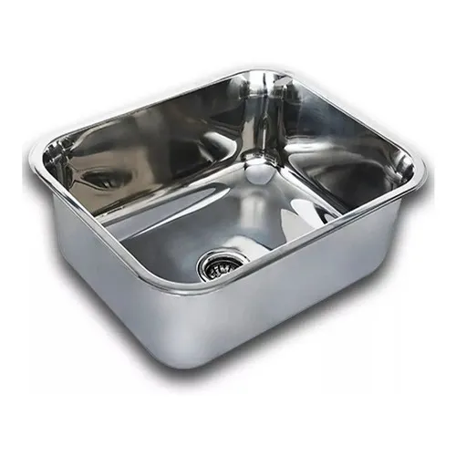 Tecnocuba industrial cuba cozinha pia 50x40x25 aço inox 304 cor prateado Foto 1