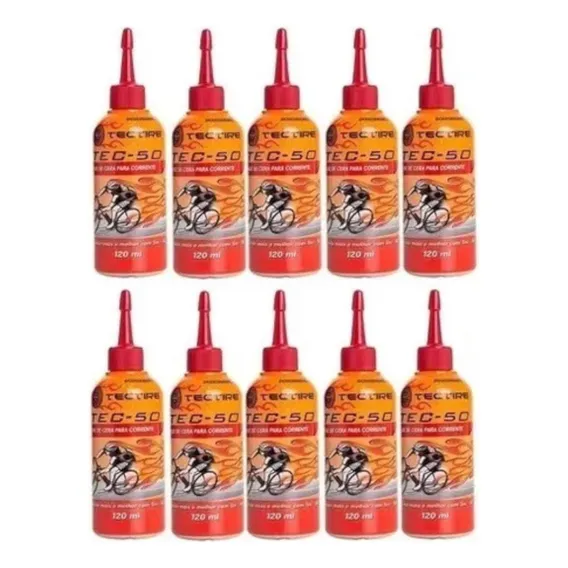Tectire Óleo lubrificante tec-50 Bio cera bike 120ml kit com 10un Foto 1