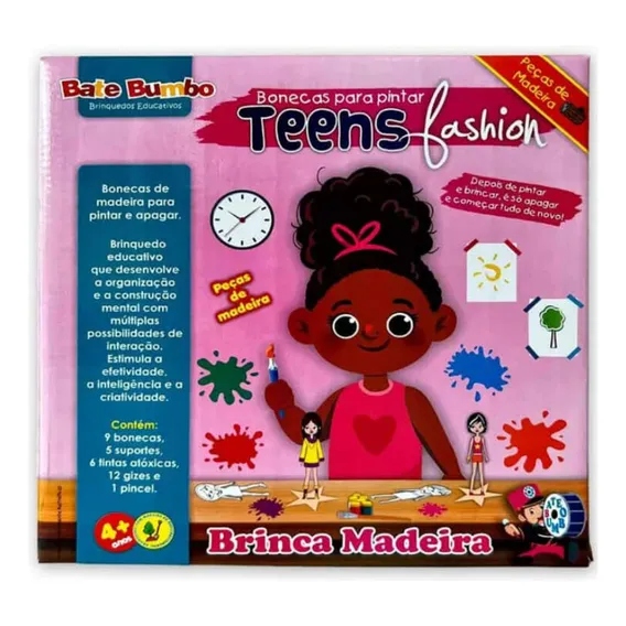 Teens Fashion (9 Bonecas Para Pintar) - Bate Bumbo Foto 1