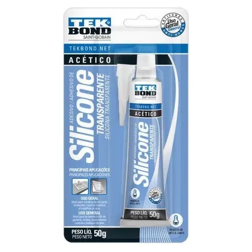 Tekbond Adesivo De Silicone Acetico 50g Transparente Blister Foto 1
