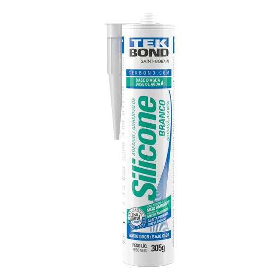 Tekbond Base D' Água 305g adesivo branco de silicone Foto 1