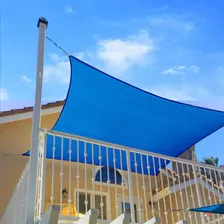 Tela 90% Toldo Estacionamento 4x5 Azul Reforçada Com Ilhos Foto mini  3