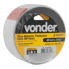 Tela Adesiva Trançada Vonder Para Drywall 48mmx20m Foto  mini 1