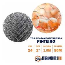 Tela Arame Pinteiro Aves 1,0m X 50m Bwg 24 Ferramentas Ldi Cor Cinza Foto mini  2