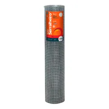 Tela Belgo Serralheiro Fio 2,00mm - 2,5 X 2,5cm 1,52m X 15m Cor Cinza Galvanizado Foto  mini 1