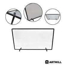 Tela De Proteção Para Lareira Reta Preta 70x50cm - Artmill. Cor Preta 70x50 Foto mini 4