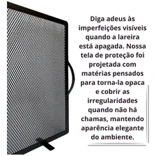 Tela De Proteção Para Lareira - Transvisionsteel® Cor 70x50 Foto mini  3