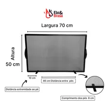 Tela De Proteção Para Lareira - Transvisionsteel® Cor 70x50 Foto mini  2