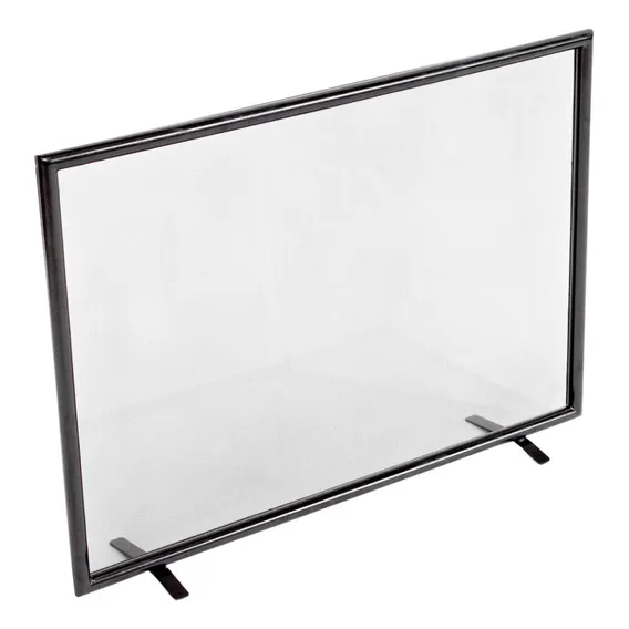 Tela De Proteção Para Lareira Reta Preta 70x50cm - Artmill. Cor Preta 70x50 Foto 1