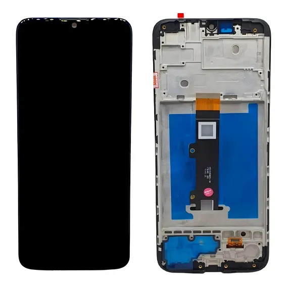 Tela Display Frontal Com Aro Compatível Com Moto E20 Cor Preto Foto 1