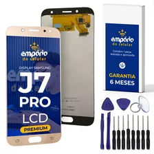 Tela Frontal Display CompatÃvel J7 Pro J730 Premium Cor Dourado Foto mini 4