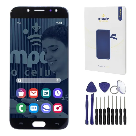Tela Frontal Display CompatÃvel J7 Pro J730 Premium Cor Dourado Foto 1