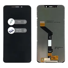 Tela Frontal Display Display Moto One Xt1941 + Cola + Pelicu Cor Preto Foto  mini 1