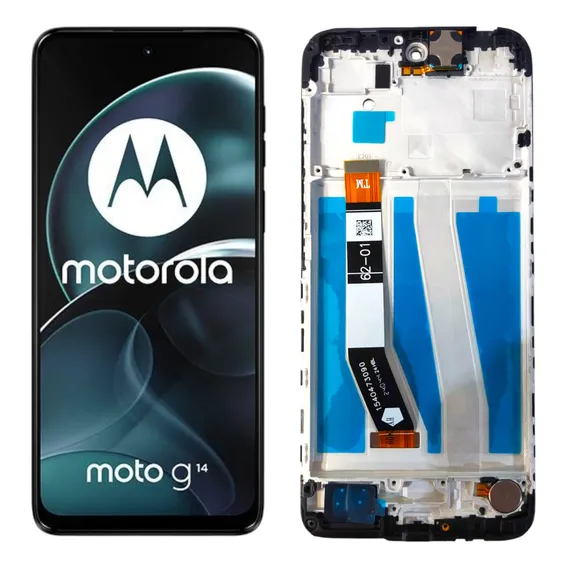 Tela Frontal Display Moto G14 C/aro Xt2341 Película Cor Preto Foto 1