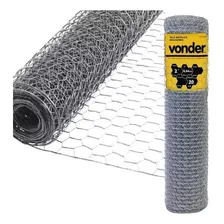 Tela Metálica Hexagonal Em Aço Carbono Galvanizada Cerca Galinheiro Jardim Horta Malha 2 , 23 Bwg X 1,8 M, Com 50 Metros Vonder Foto mini 1
