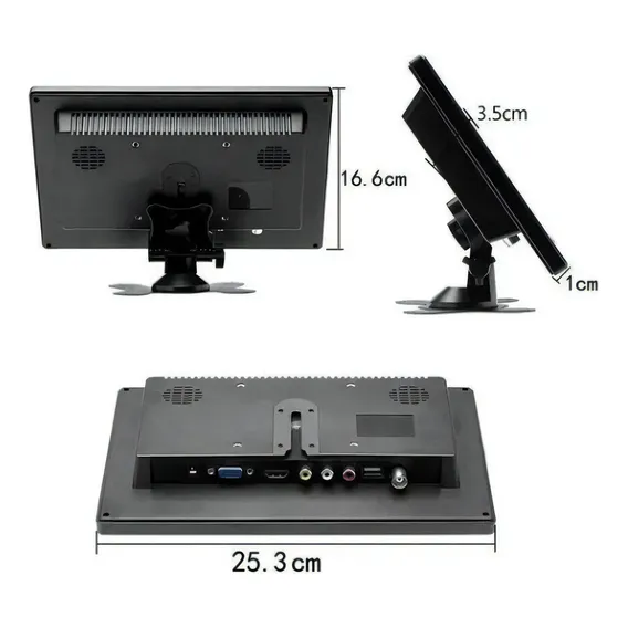 Tela Monitor Painel Lcd 10.1 Controle Hdmi Vga Usb Carro Mp5 Luuk Young Foto 1
