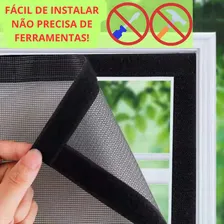 Tela Mosquiteira Com Velcro Fibra De Vidro Janelas Tamanho 150cm X 120cm Foto mini 4