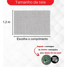Tela Mosquiteira Fibra Vidro Cinza X 1,20m (por Metro) Foto mini  2