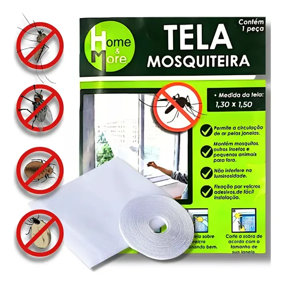Tela Mosquiteiro Anti-inseto Mosquito Janela Com Autocolante Foto 1