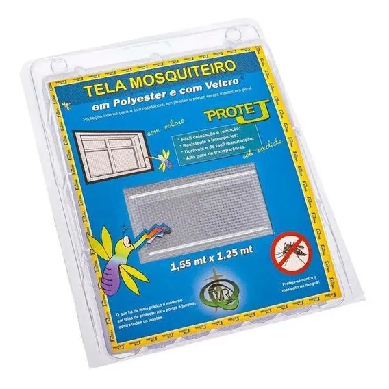 Tela Mosquiteiro Velcro Branco 125x155cm Foto 1