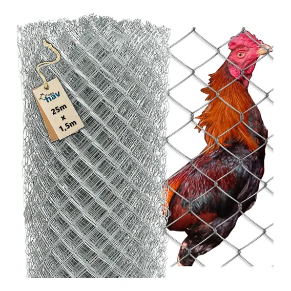 Tela Para Galinheiro Galvanizada Fio 16 Malha 7cm 25m X 1,5m Foto 1
