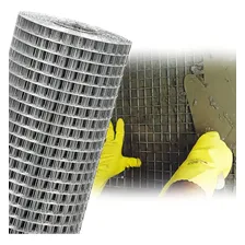 Tela Soldada Galvanizada Reforço De Fachada 2,5x2,5 - 50cm Foto mini 2