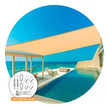 Tela Toldo Sombreamento 3,5x2 Mts Shade + Kit Fixação Foto mini 3