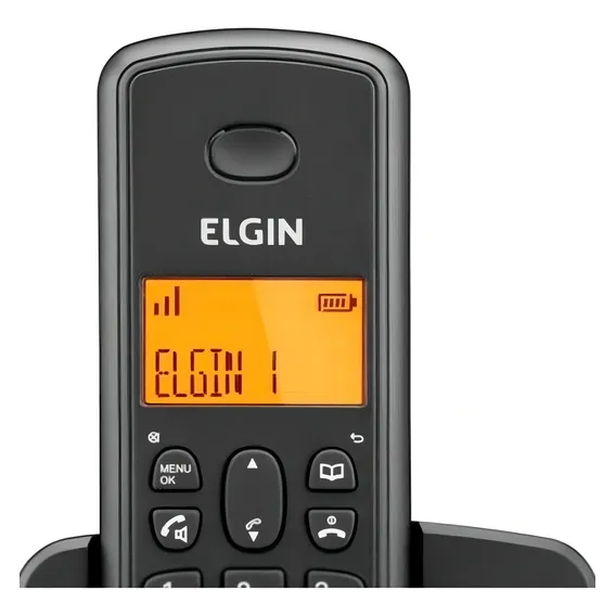 Telefone Elgin Ramal sem fio - cor preto Foto 1