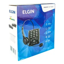 Telefone Headset Preto Base Discagem Fixo Hst6000 Elgin Foto mini 4