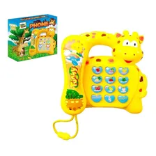Telefone Infantil Girafa Brinquedo Educativo Musical Foto mini 1
