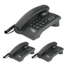 Telefone Intelbras Pleno Preto - Kit 10 Unidades Foto mini 3