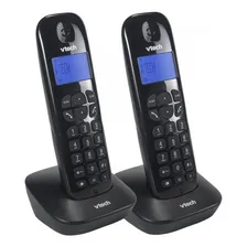 Telefone sem Fio com Ramal Vtech VT680-MRD2 Preto Foto mini  3