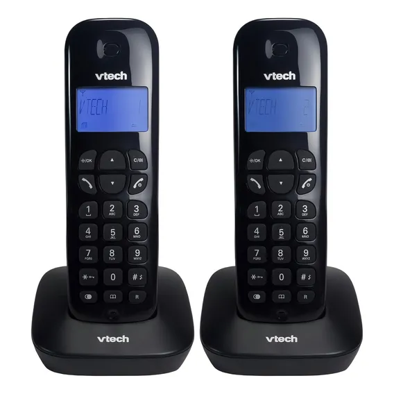 Telefone sem Fio com Ramal Vtech VT680-MRD2 Preto Foto 1
