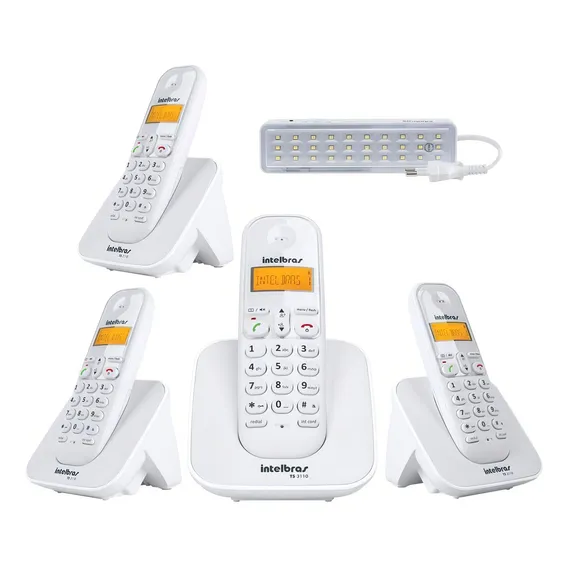 Telefone Sem Fio Intelbras Ts 3110 + 3 Ramais Foto 1