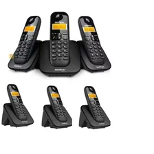 Telefone Sem Fio Ts3113 Base + 5 Ramais Dect Intelbras 6.0 Cor Preto Foto mini 1