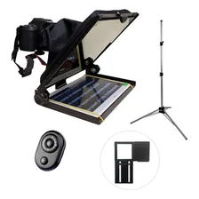 Teleprompter 10,5 Dslr + Controle + Suporte Celular + Tripé Foto mini 1