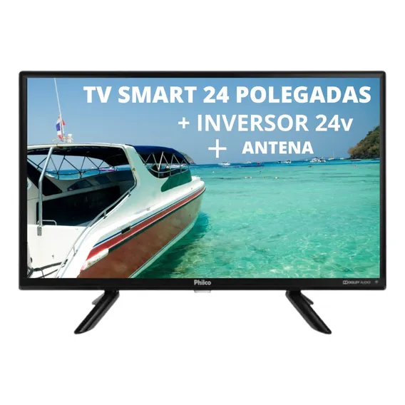 Televisão 24 Para Caminhão Internet Antena Conversor 24volt Foto 1