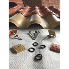 Telhas de PVC colonial com parafusos e vedação 5,25x0,88 Lux Telhas Terracota Foto mini  2