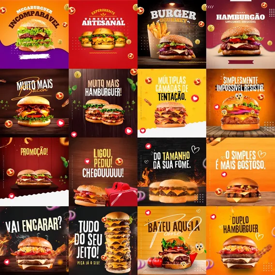 Templates Editáveis Hamburguerias Para Canva Foto 1