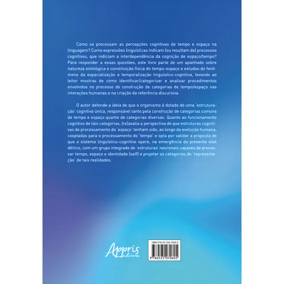 Tempo, Espaço, Cognição E Linguagem Foto 1