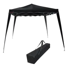 Tenda Articulada Gazebo base 3x3m barraca praia sanfonada dobrável preta alumÃnio com bolsa Importway Foto mini 1