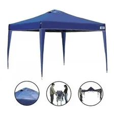 Tenda Articulada Monta Facil 3x3m Gazebo Praia Piscina Mor Cor Azul Foto  mini 1