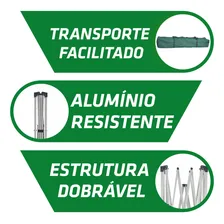 Tenda Gazebo 3x3m Articulada Alumínio Praia Camping Bolsa Cor Verde Foto mini 4