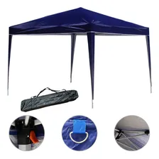 Tenda Gazebo Sanfonada 3x3m Proteção Silvercoating Revestimento de Prata Azul Wwsoldas Foto mini 1