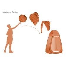 Tenda Pop Up Automatica Portatil Banheiro Camping Banheiro Portátil Barraca Trocador Provador Pop-up Snel Camping Foto mini 4