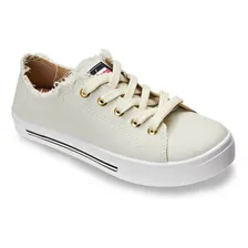 TĂȘnis Feminino Casual Desfiado Branco Off - White Moleca Foto mini 2