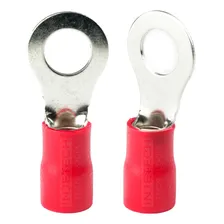 Terminais Pré Isolados Olhal Vermelho 10mm² X M8 (100pçs) Injetech Tecnologia Foto mini 1