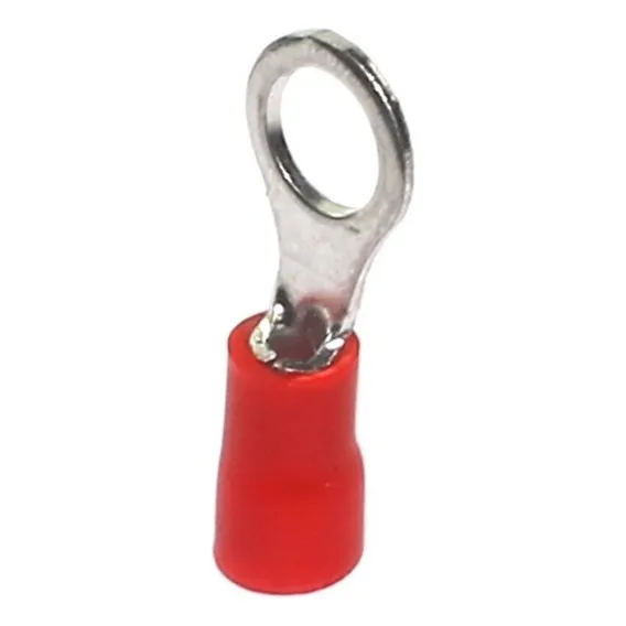 Terminais Pré Isolados Olhal Vermelho 1,6mm² X M10 (100pçs) Foto 1